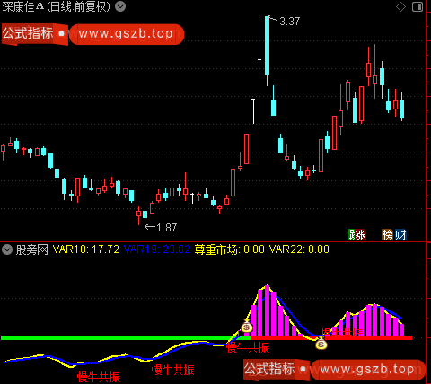 通达信慢牛共振指标公式