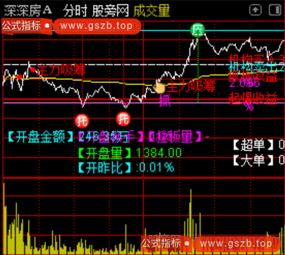 通达信御龙冠军分时主图指标公式